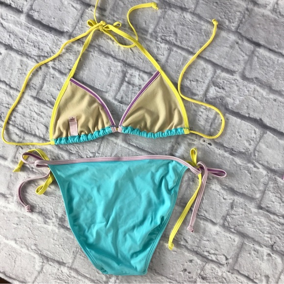 Victoria’s Secret Pastel‎ Colorway String Bikini Sexy Rare Classic Beach - Picture 5 of 9